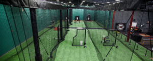buy fixed shell batting cages for your indoor sports facility from on deck sports